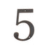 Aged Bronze Metal 4 inch Flush House Address Numbers, Bold Readable Font