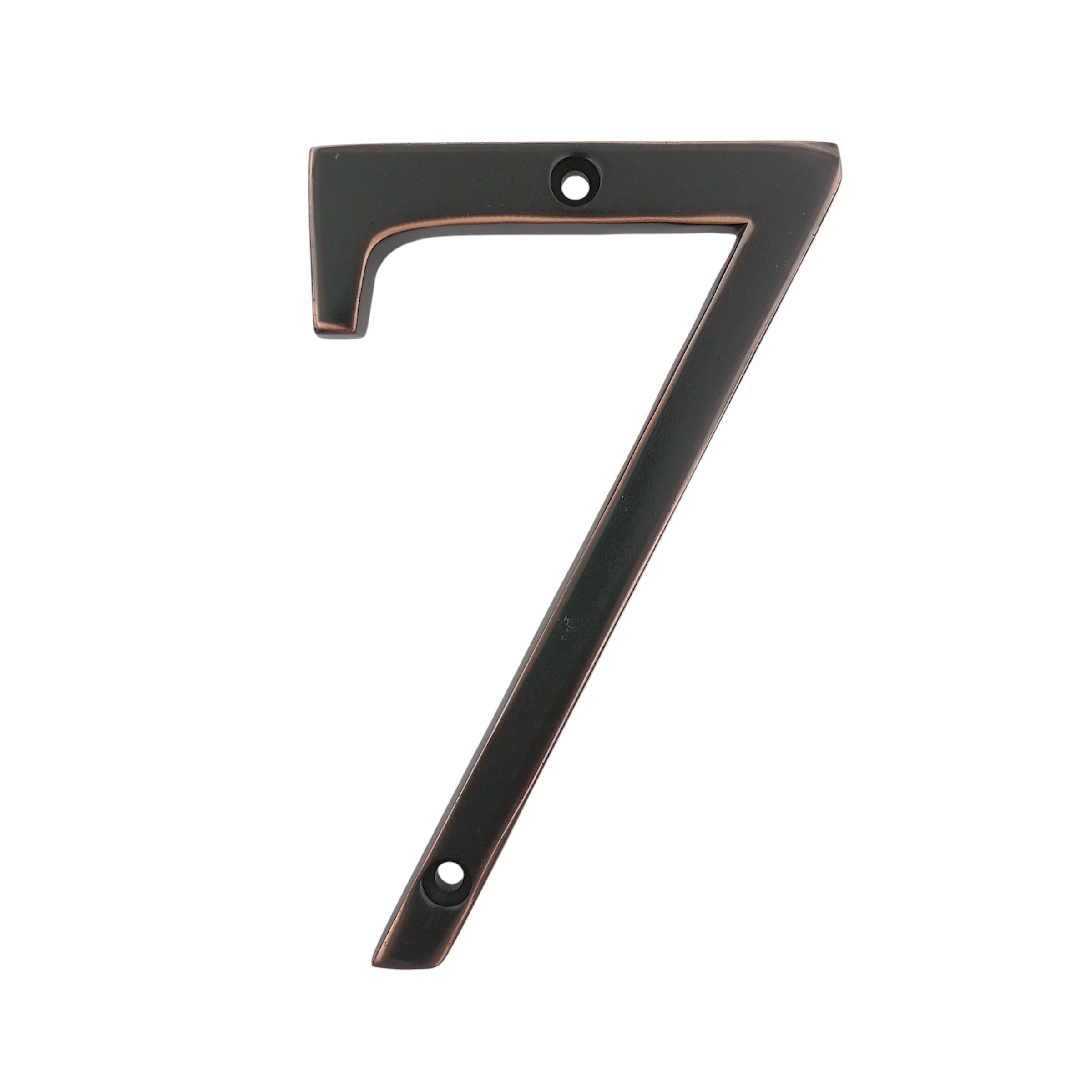 Aged Bronze Metal 4 inch Flush House Address Numbers, Bold Readable Font