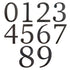 Aged Bronze Metal 4 inch Flush House Address Numbers, Bold Readable Font