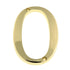 Polished Brass Metal 4 inch Flush House Address Numbers, Bold Readable Font