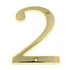 Polished Brass Metal 4 inch Flush House Address Numbers, Bold Readable Font