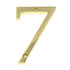 Polished Brass Metal 4 inch Flush House Address Numbers, Bold Readable Font