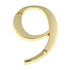 Polished Brass Metal 4 inch Flush House Address Numbers, Bold Readable Font