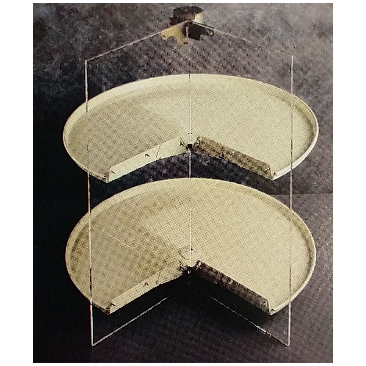 Amerock Pie-Cut Lazy Susan Parts 24" Steel Door Mount Shelves Almond 1124-A