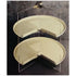 Amerock Pie-Cut Lazy Susan Parts 24" Steel Door Mount Shelves Almond 1124-A