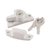 Hickory Hardware Keyed Sash Lock for Double Hung Windows 1404, White 2 1/2" Length