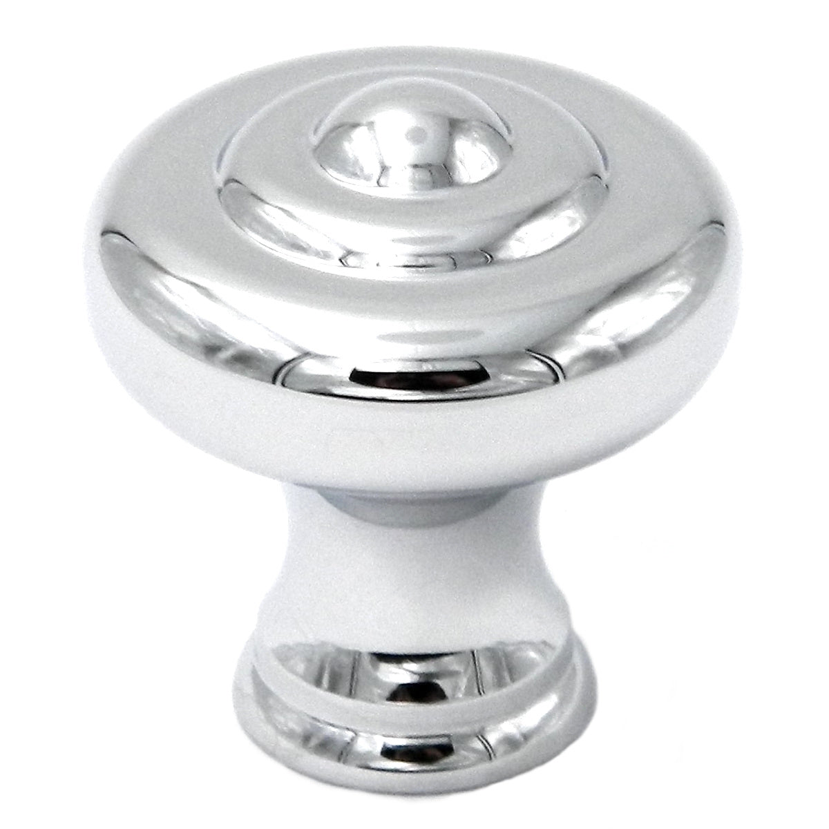 Keeler A203 Polished Chrome 1 1/4" Round Cabinet Knob Pulls Period Brass