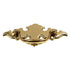 FKI Hardware Period Brass Drawer Bail Pull With Backplate 3" Ctr Solid Brass A32