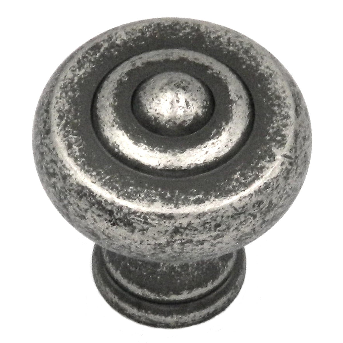 Belwith Keeler Carriage House 1 1/4" Antiguo peltre inglés redondo latón macizo perilla de gabinete A603