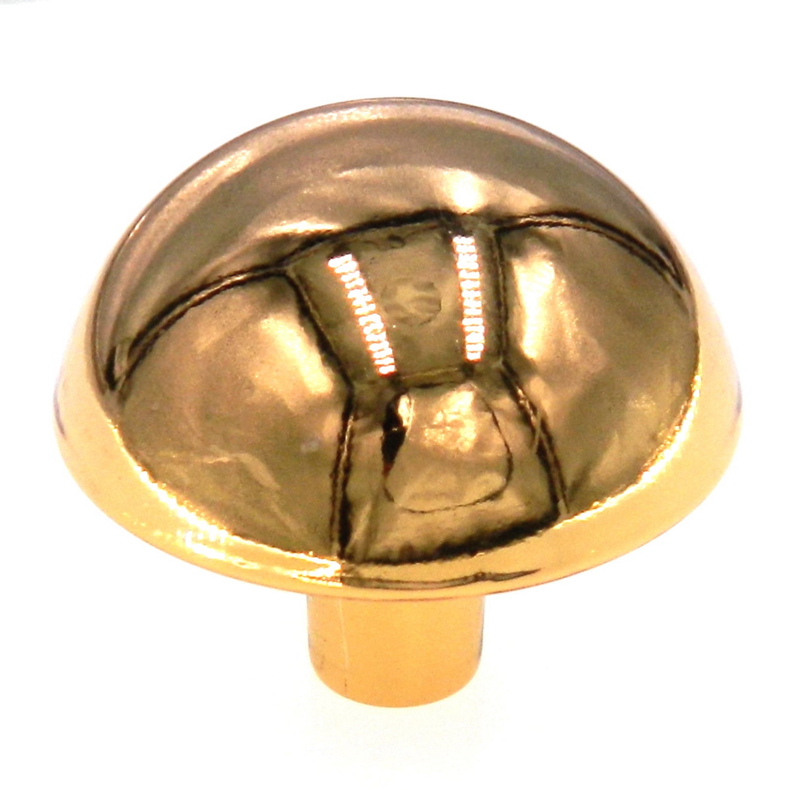 Amerock Forges B309-A-AU - Pomo redondo para gabinete chapado en oro, 1-9/16", fabricado en Italia