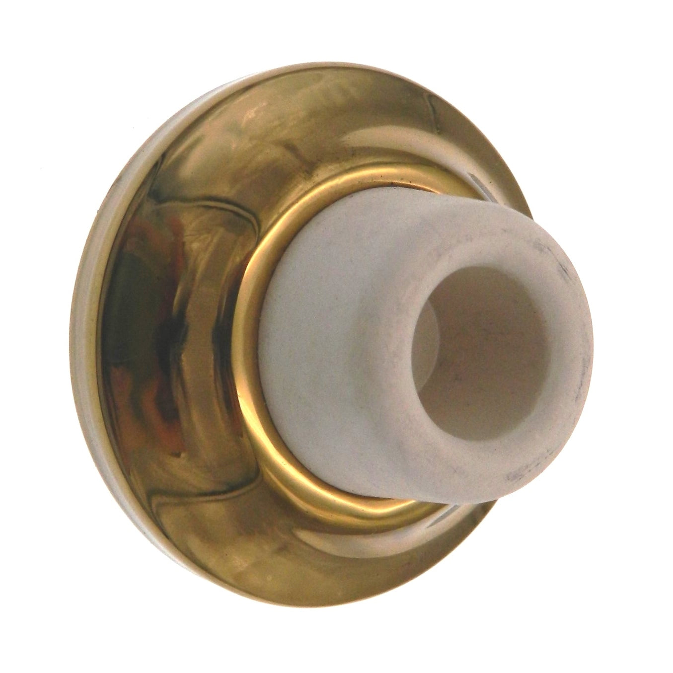Warwick Tope de puerta cóncavo de pared grande, base de latón pulido de 2 3/8", BH2004PB
