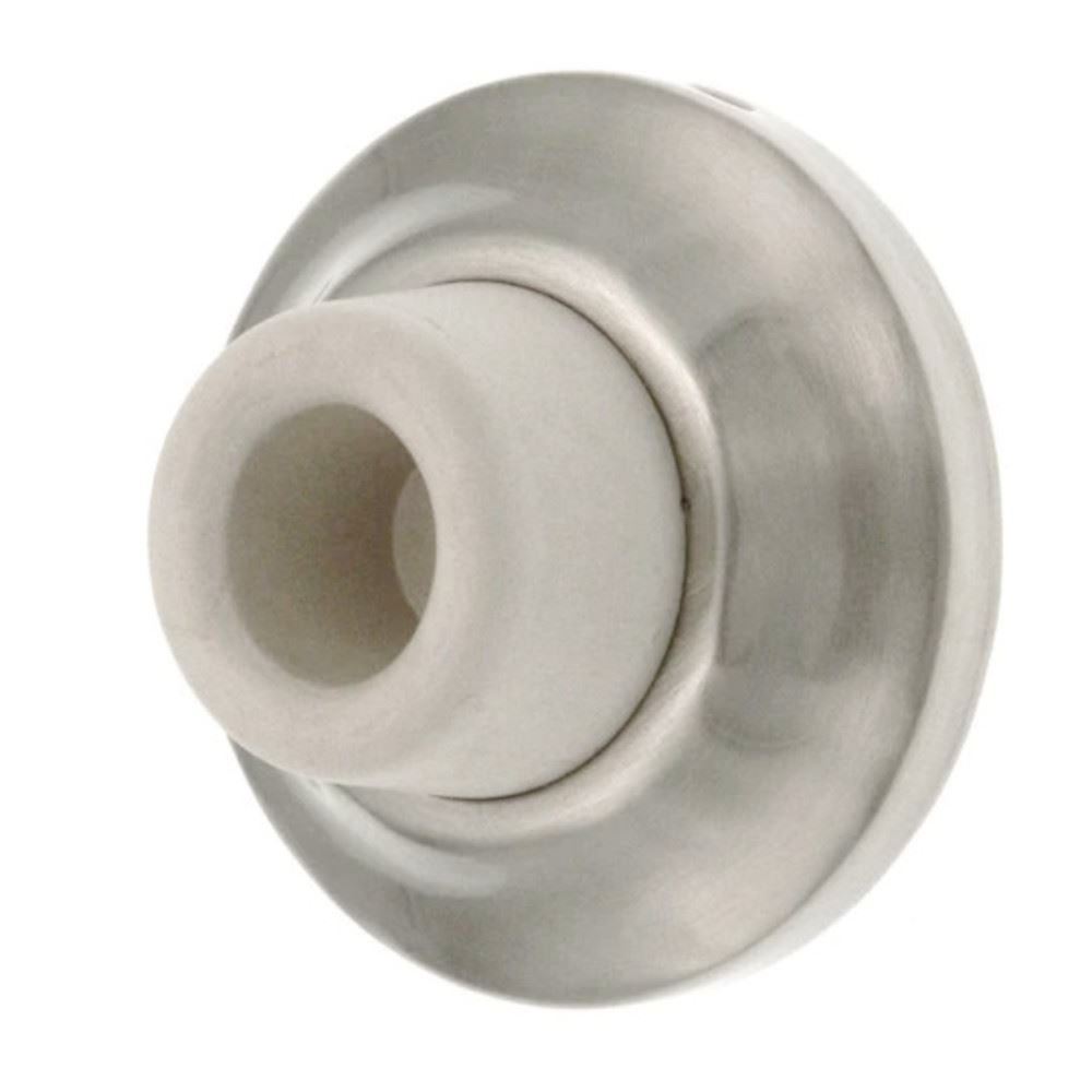 Warwick Tope de puerta cóncavo de pared grande, base de níquel satinado de 2 3/8", BH2004SN