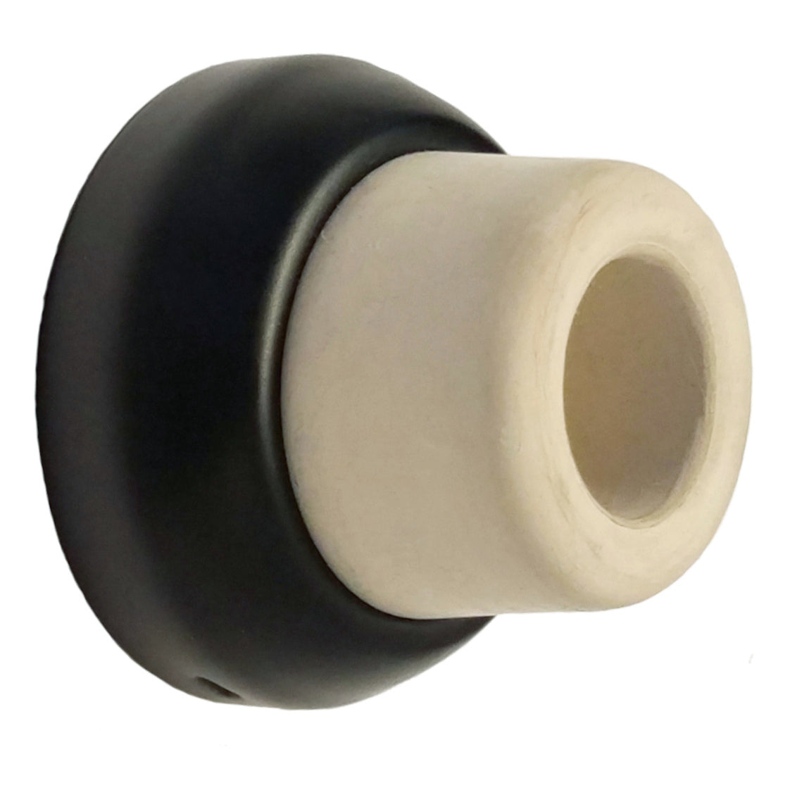 Warwick Tope de puerta cóncavo para parachoques de pared pequeño, base negra de 1 7/8", BH2005BL
