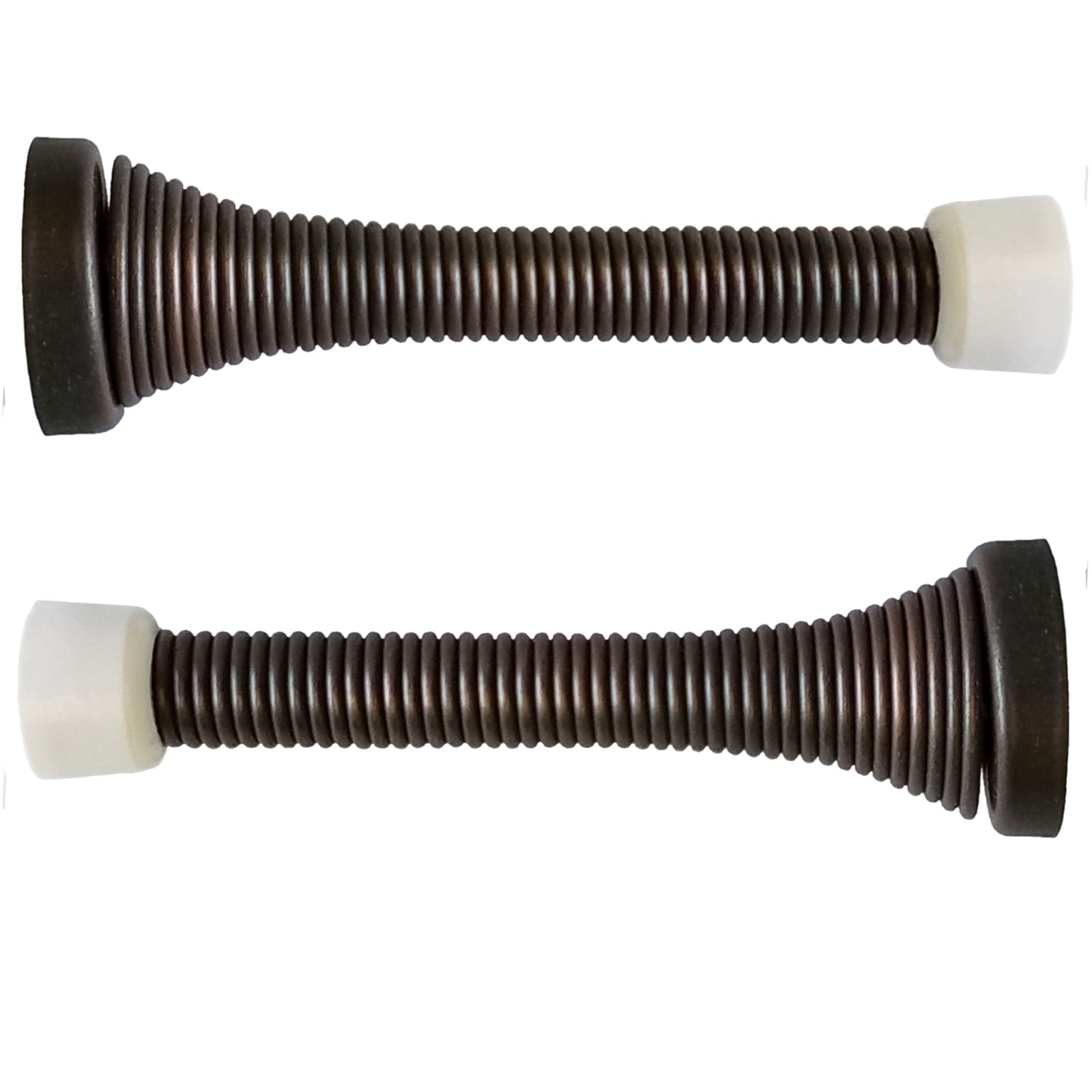 Tope de puerta con resorte flexible, paquete de 2, tope de puerta de zócalo de 3 1/4 pulgadas, bronce BH2006BZ
