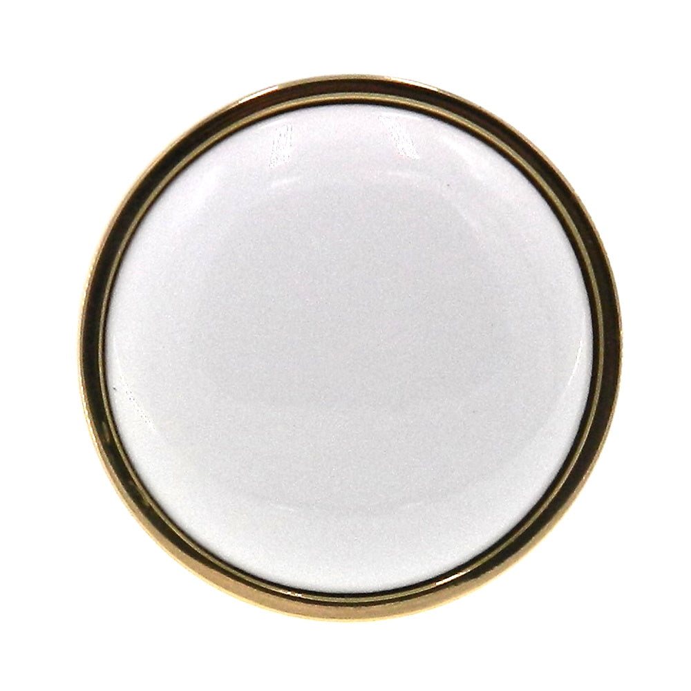 Amerock Advantage Bright Brass, Almond 1-1/4" Round Cabinet Knob Pull BP1422-30A