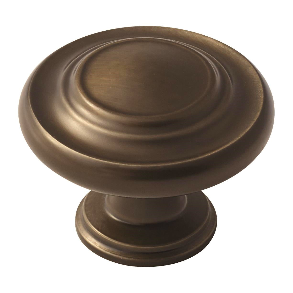 Amerock Inspirations BP1586CBZ - Perilla redonda para gabinete, color bronce caramelo, 1 5/16 pulgadas