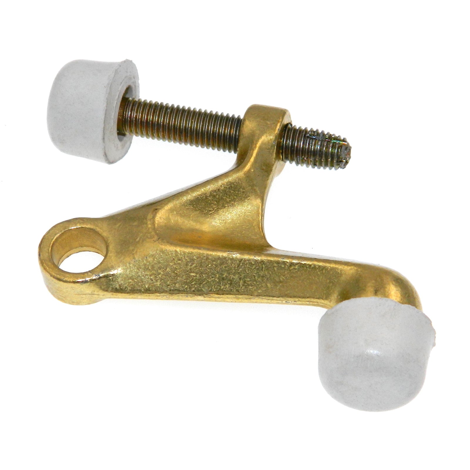 Amerock BP2256-3 Tope para puerta con pasador de bisagra resistente de latón pulido con puntas de goma