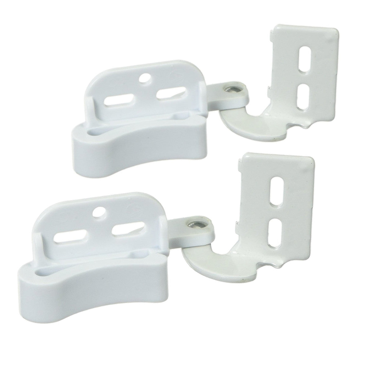 Amerock BP2606-W Bisagras de cuchillo con cierre automático superpuestas de 1/2", color blanco, 1 par