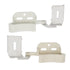 Left and Right Amerock Marathon 1/2" Overlay Knife Hinges Full Wrap White CM2665-W