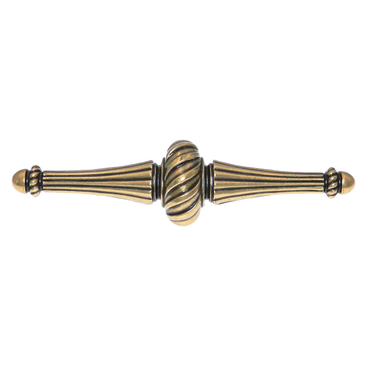 Vintage Amerock LaCroix Burnished Brass 3"cc Cabinet Bar Pull Handle BP290-BB