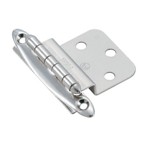 Pair Amerock 3/8" Inset Hinge Polished Chrome Face Mount Free Swing BPR341726