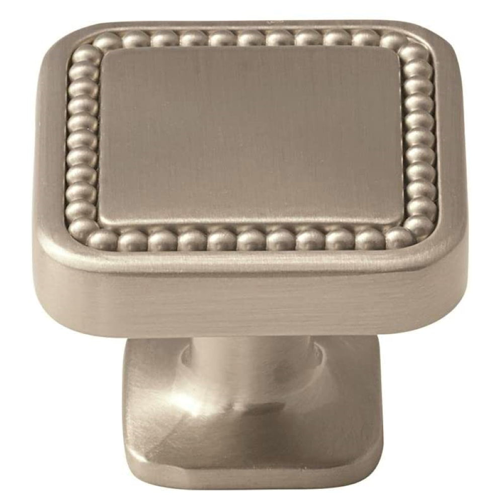 Amerock Carolyne Satin Nickel 1 1/4 inch Square Cabinet Knob BP36582G10