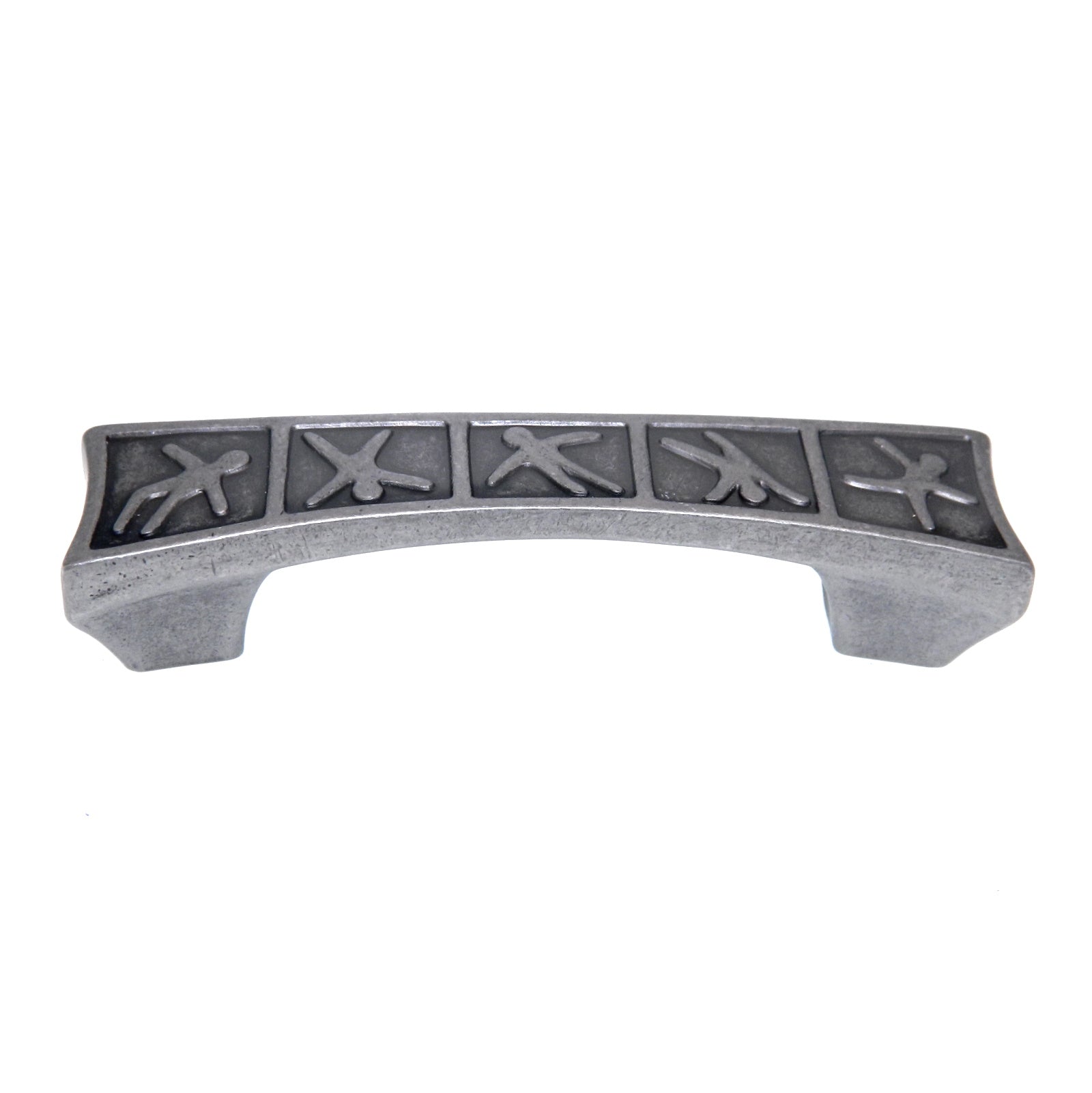 Amerock Poser Weathered Nickel 3"cc Figures Cabinet Handle BP4445-WN