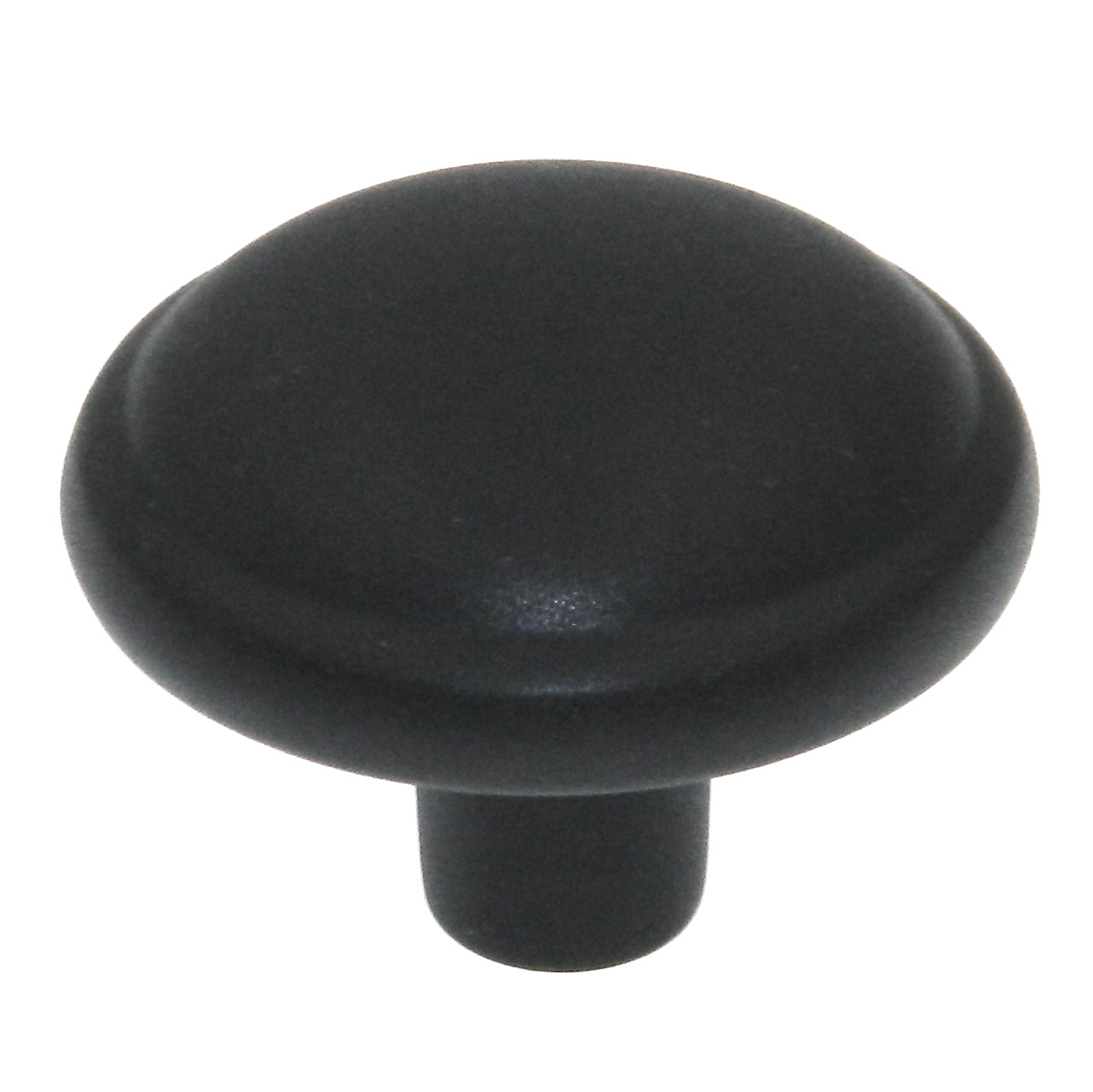 Amerock Allison BP53000FB - Pomo redondo para gabinete, color negro plano, 1 1/4"