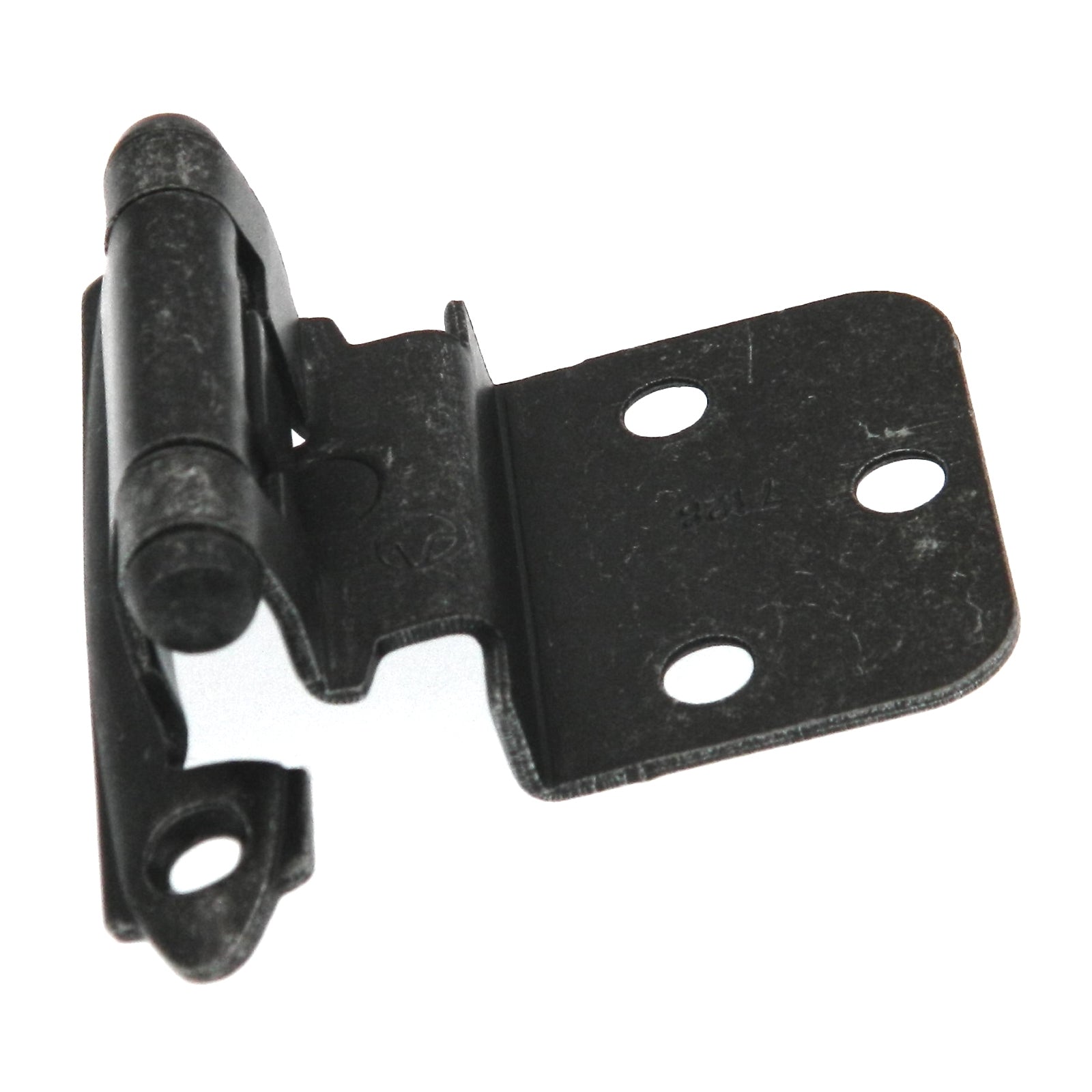 Par de bisagras de gabinete de hierro forjado Amerock BP7128WI con cierre automático de 3/8"