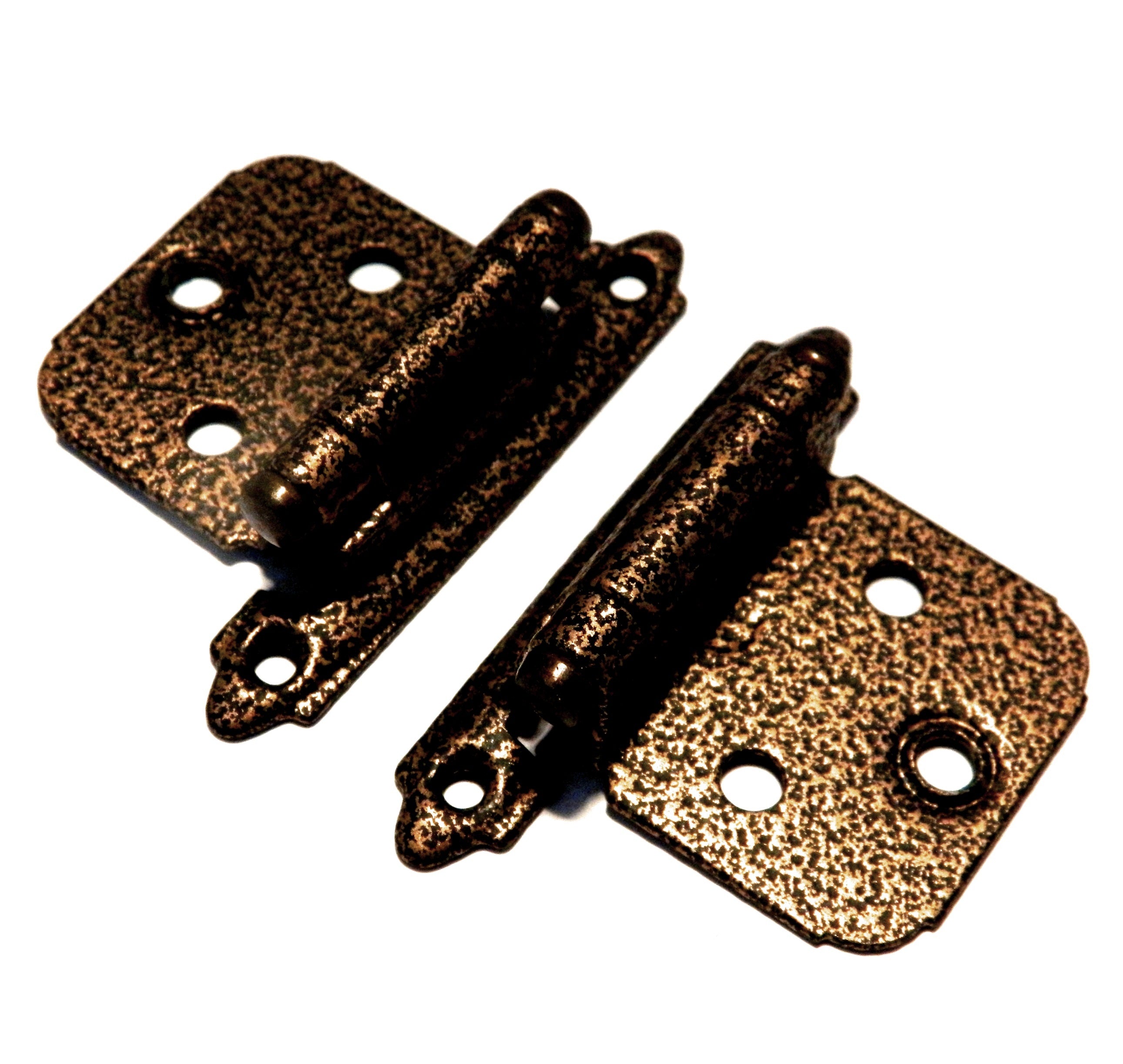 Par de bisagras superpuestas variables de cierre automático de bronce martillado Amerock BP7139-HBZ