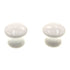 Set of 2 Amerock 1" White Porcelain Mushroom Cabinet Knob Pulls BP724-30