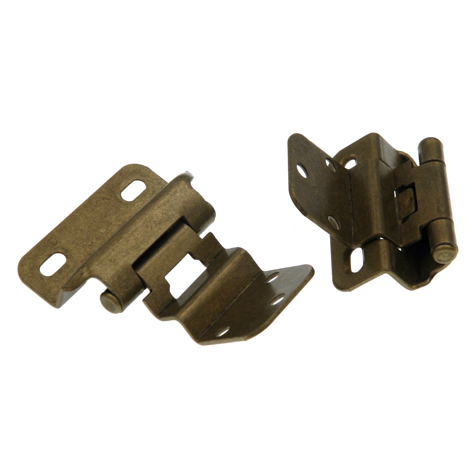 Par de bisagras empotradas de 3/8" de envoltura parcial de latón bruñido Amerock BP7565-BB