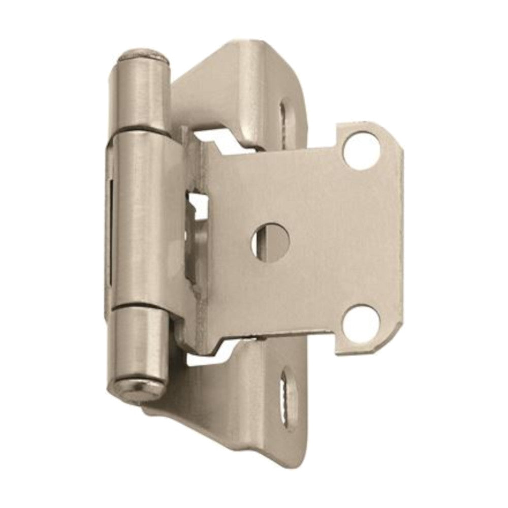 Pair Amerock Satin Nickel Partial Wrap 1/4" Overlay Cabinet Hinges BPR7566G10