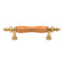 Amerock Royal Family Polished Brass 3"cc Bar Pull Oak Wood Center BP76243-O3