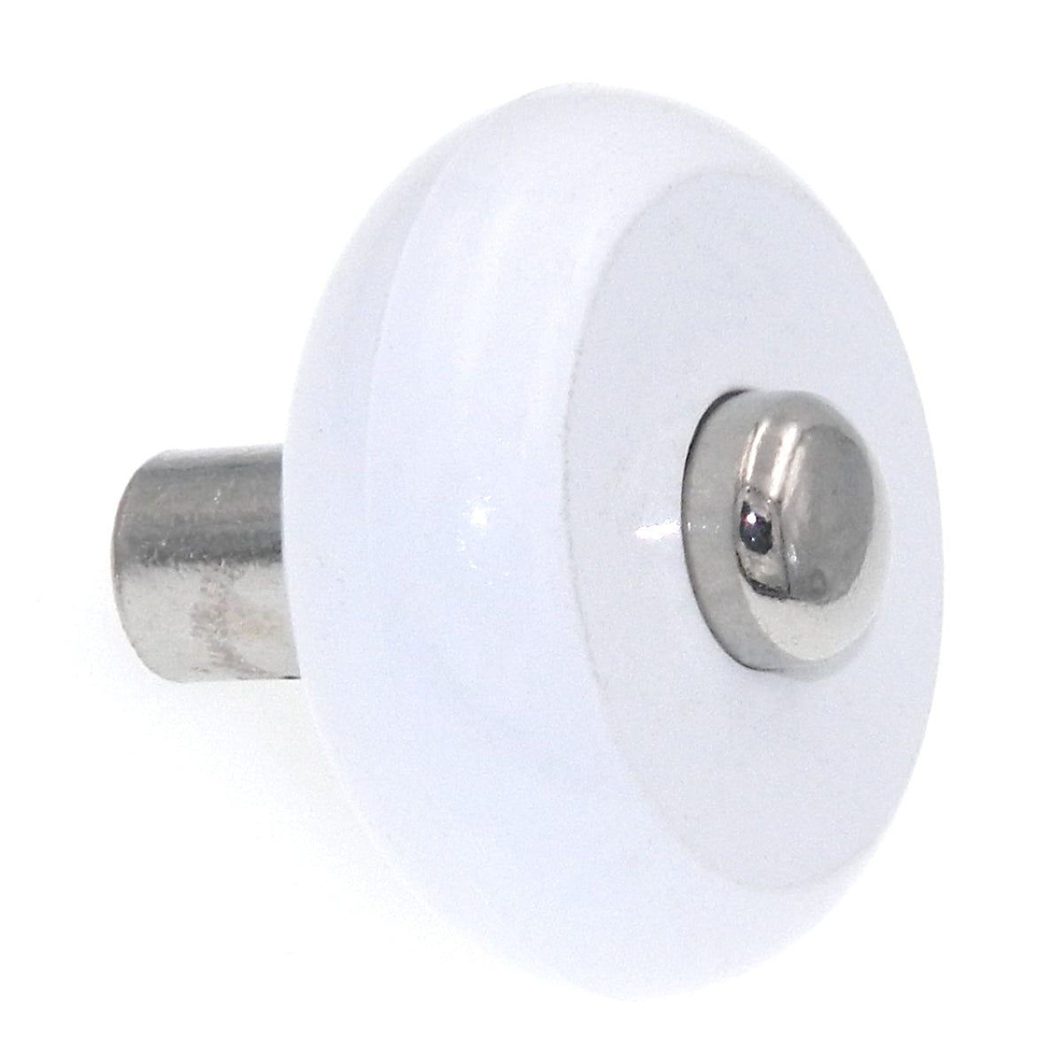 Amerock Allison White and Nickel 1 3/16" Round Cabinet Knob BP76268WH14