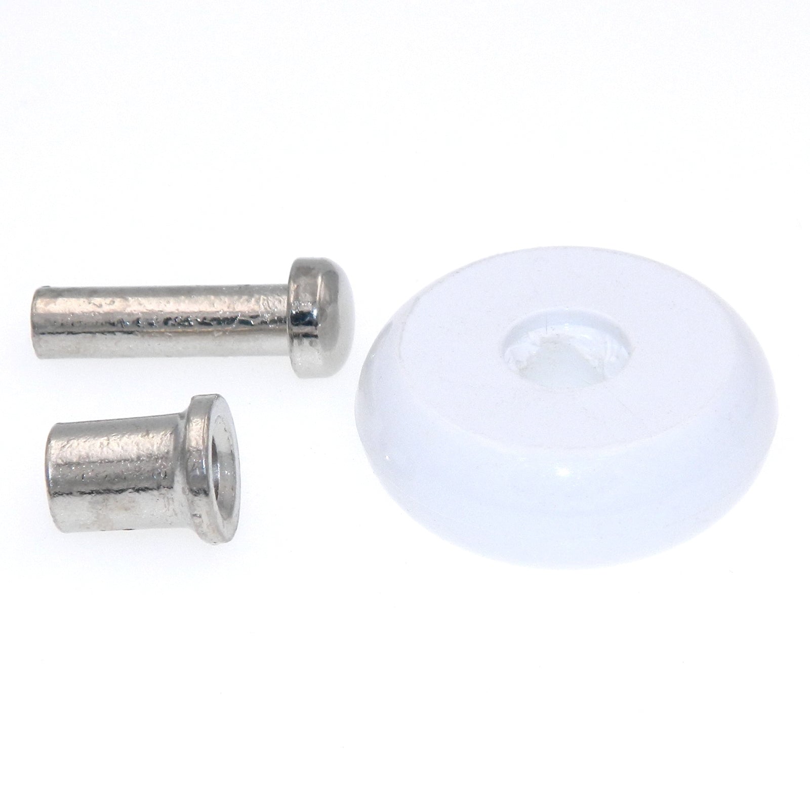 Amerock Allison White and Nickel 1 3/16" Round Cabinet Knob BP76268WH14