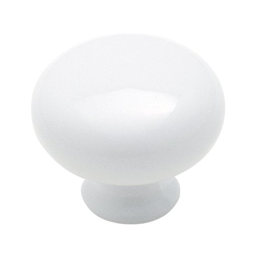 Amerock Allison 1 1/4" Gloss White Mushroom Cabinet Knob Pull BP771-GW