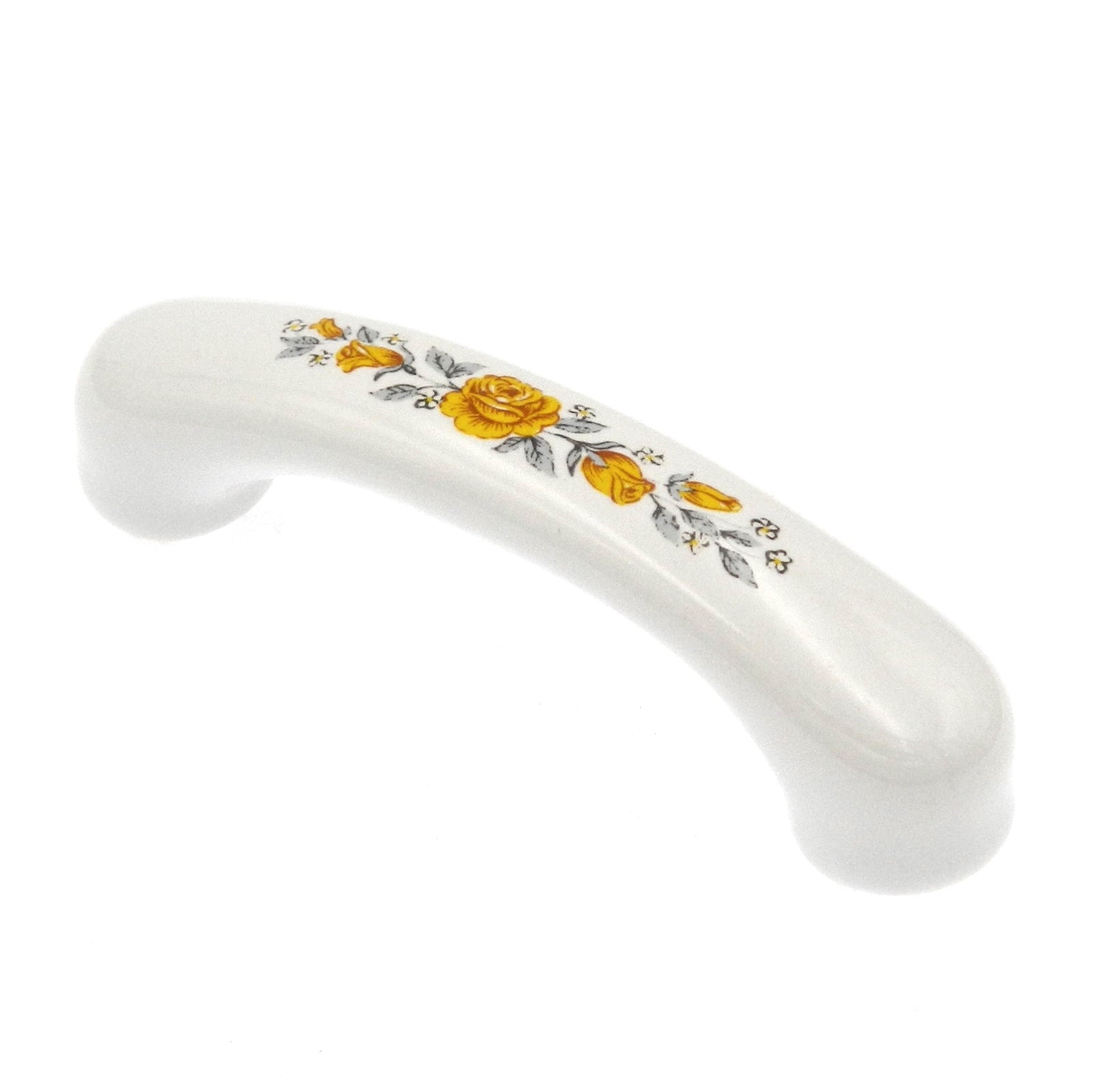 Amerock Hardware 3"cc Ceramic Cabinet Handle Pull in White, Yellow BP937-CW2