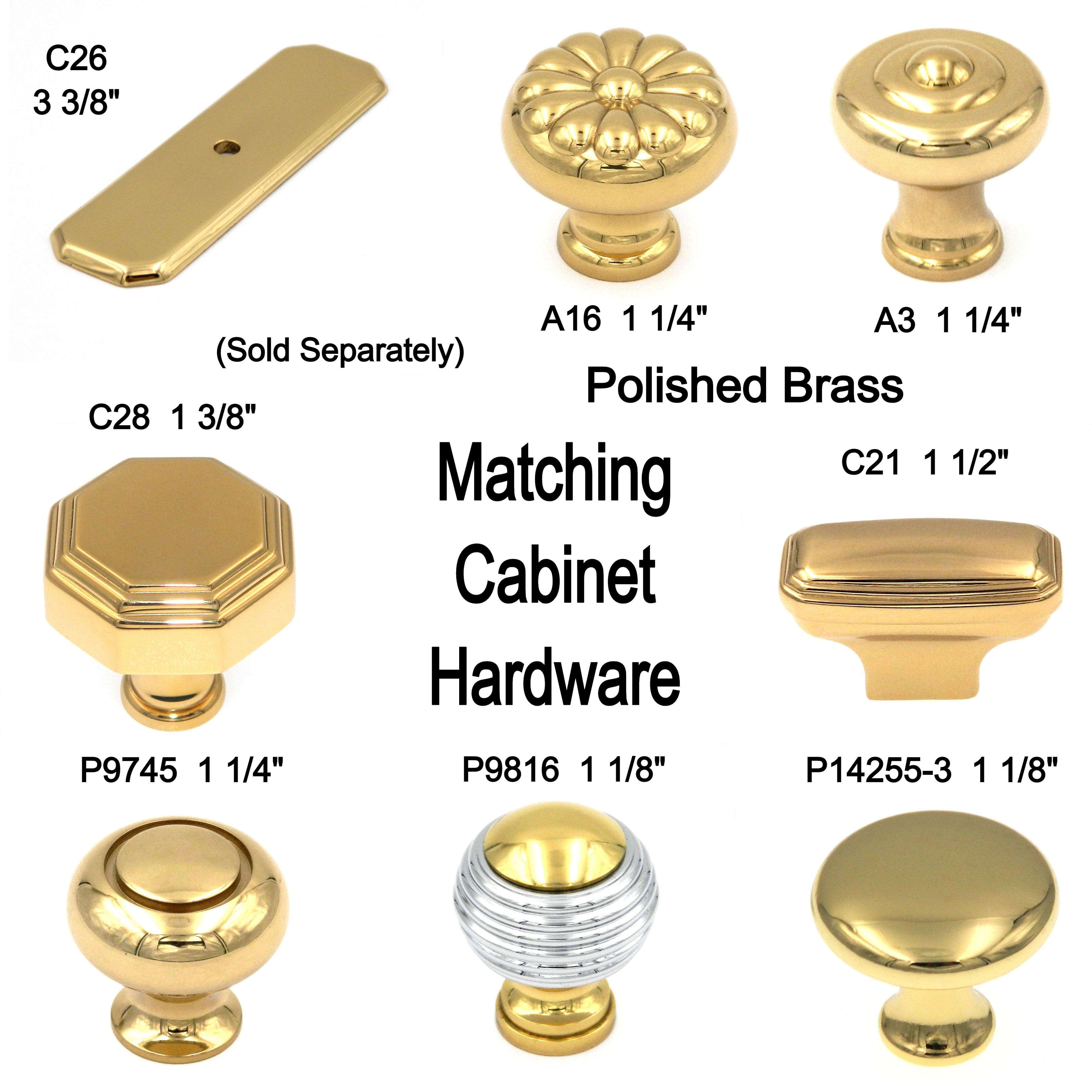 P9816 Chrome and Polished Brass 1 1/8" Round Ball Knob Pulls Keeler Milan