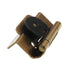 Single Demountable Cabinet Hinge 1/2" Overlay, Burnished Brass CM8717-BB