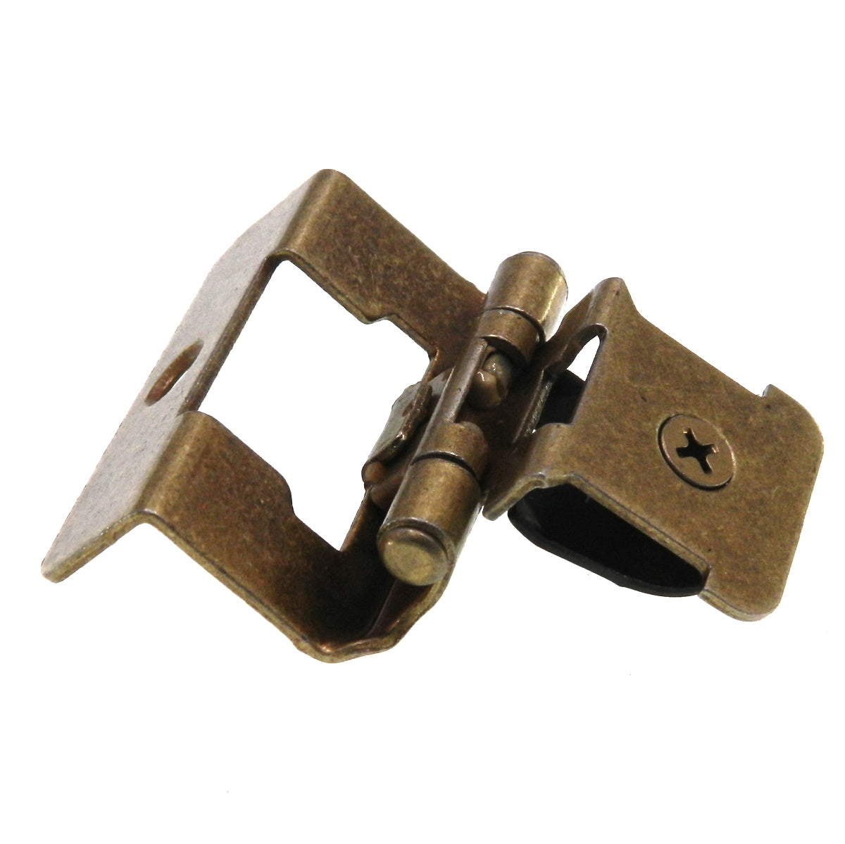Single Demountable Cabinet Hinge 1/2" Overlay, Burnished Brass CM8717-BB