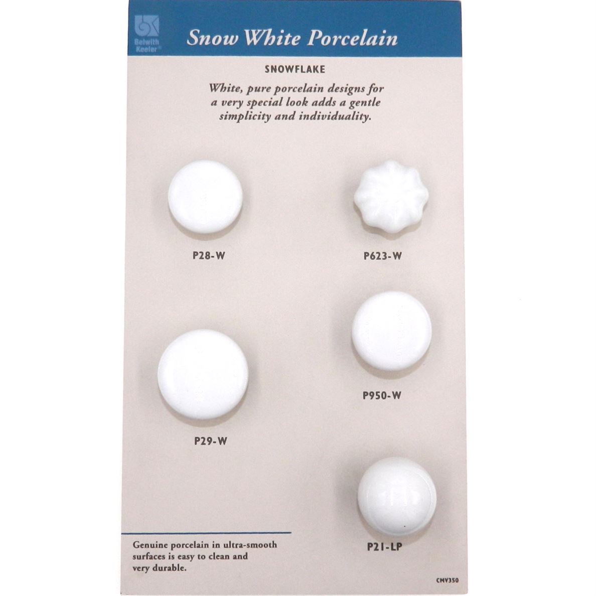Belwith Hickory Hardware English Cozy White Ceramic Scalloped 1 1/4" Knob P623-W