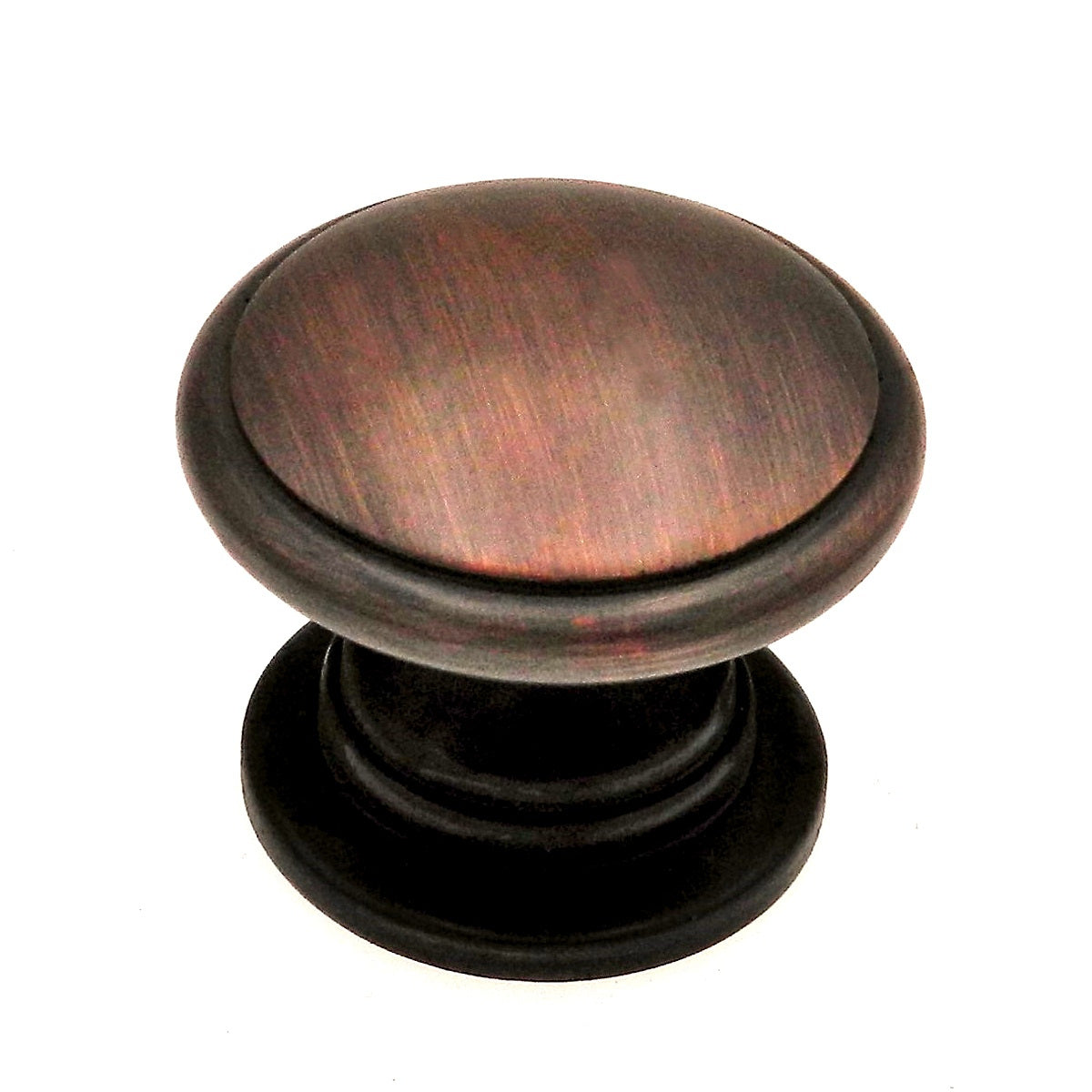 Paquete de 10 pomos de gabinete tradicionales Warwick de bronce aceitado de 1 1/4 pulgadas DH1002BZ