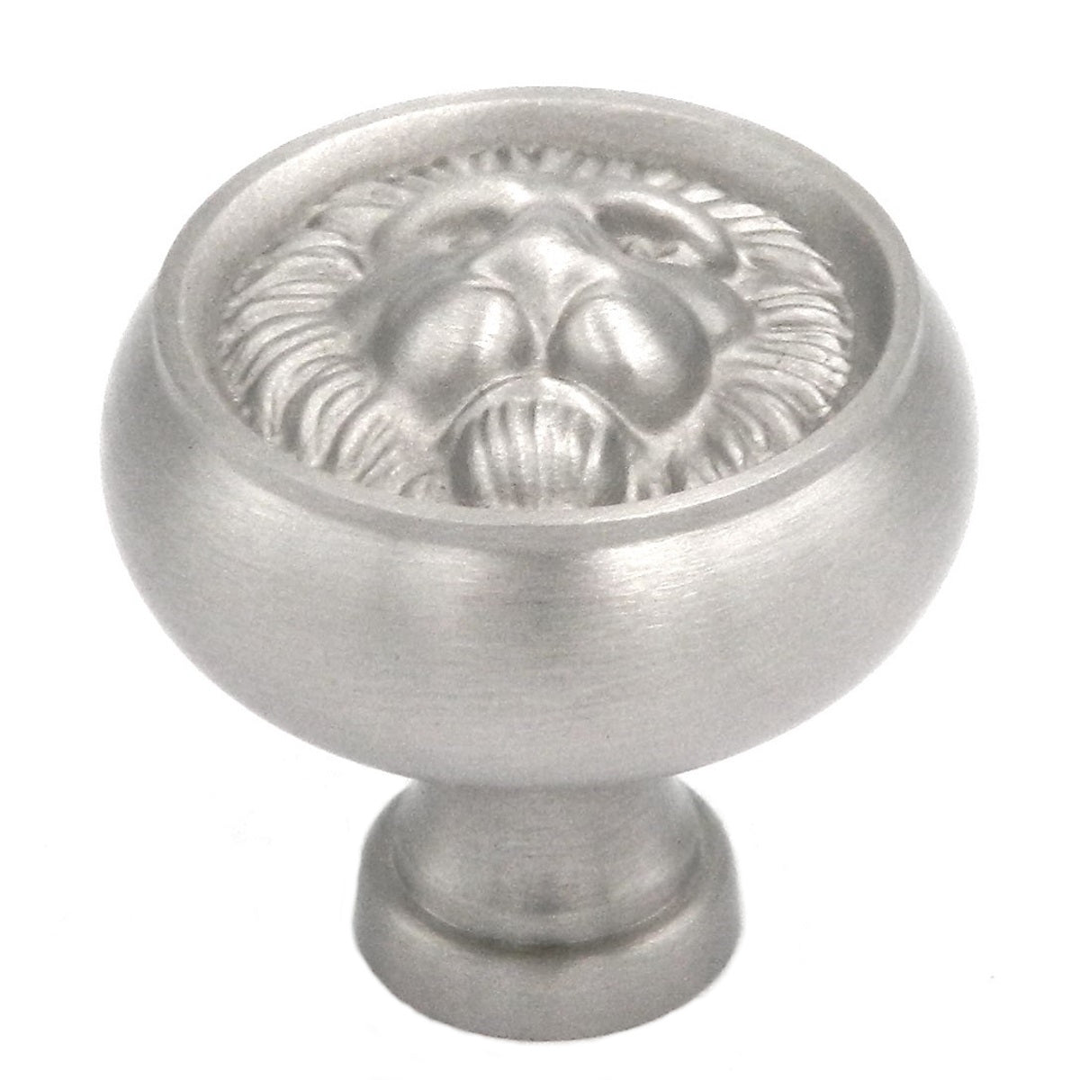 Belwith Keeler Richelieu 1 1/4" Satin Nickel Round Lion Face Solid Brass Cabinet Knob F402