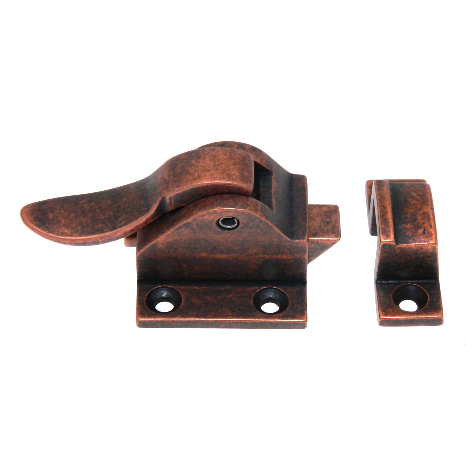 Cliffside IBCL-OC Solid Brass Ice Box Lever Style Cabinet Latch in Old Copper