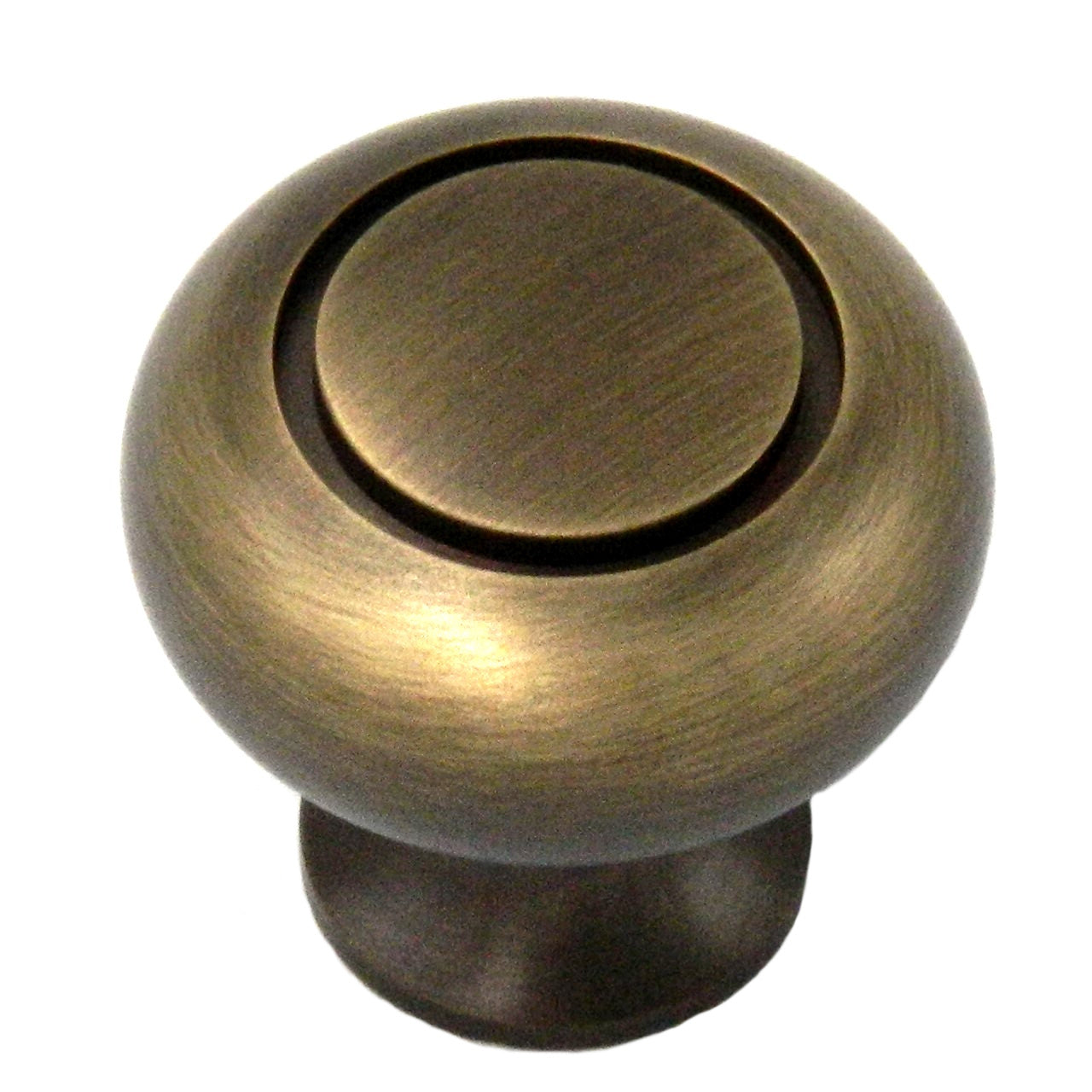 Paquete de 10 perillas para gabinete de latón macizo con anillos redondos satinados Dover de 1 1/4" Belwith Keeler Power &amp; Beauty K19-9013