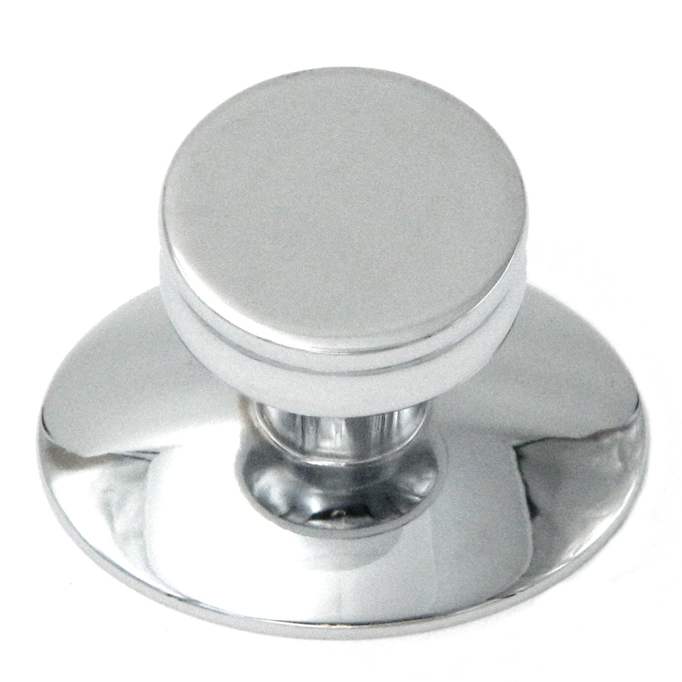 Hickory Hardware Metropolis 1 1/8" cromo pulido redondo con placa trasera perilla de gabinete K65-CH