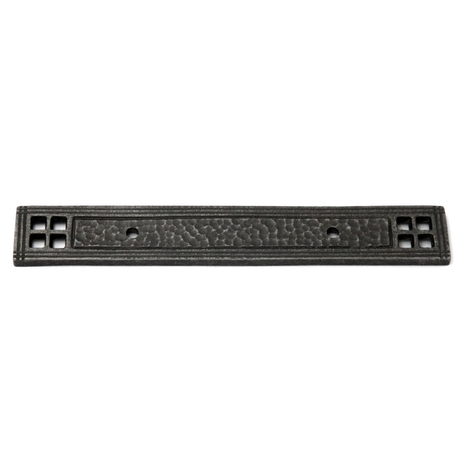 Belwith Old English Pewter Solid Brass 3"cc Cabinet Handle Backplate M679