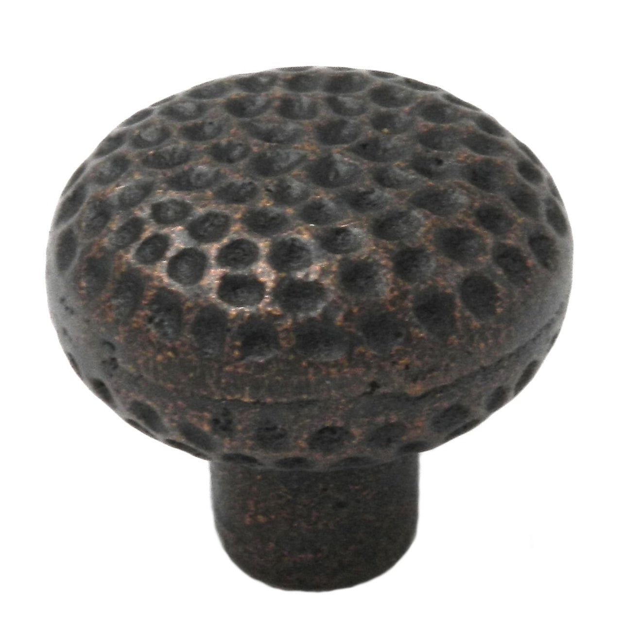 Paquete de 20 perillas para gabinete de latón macizo martillado en bronce satinado antiguo de 1 1/4" Belwith Keeler Kingston M71