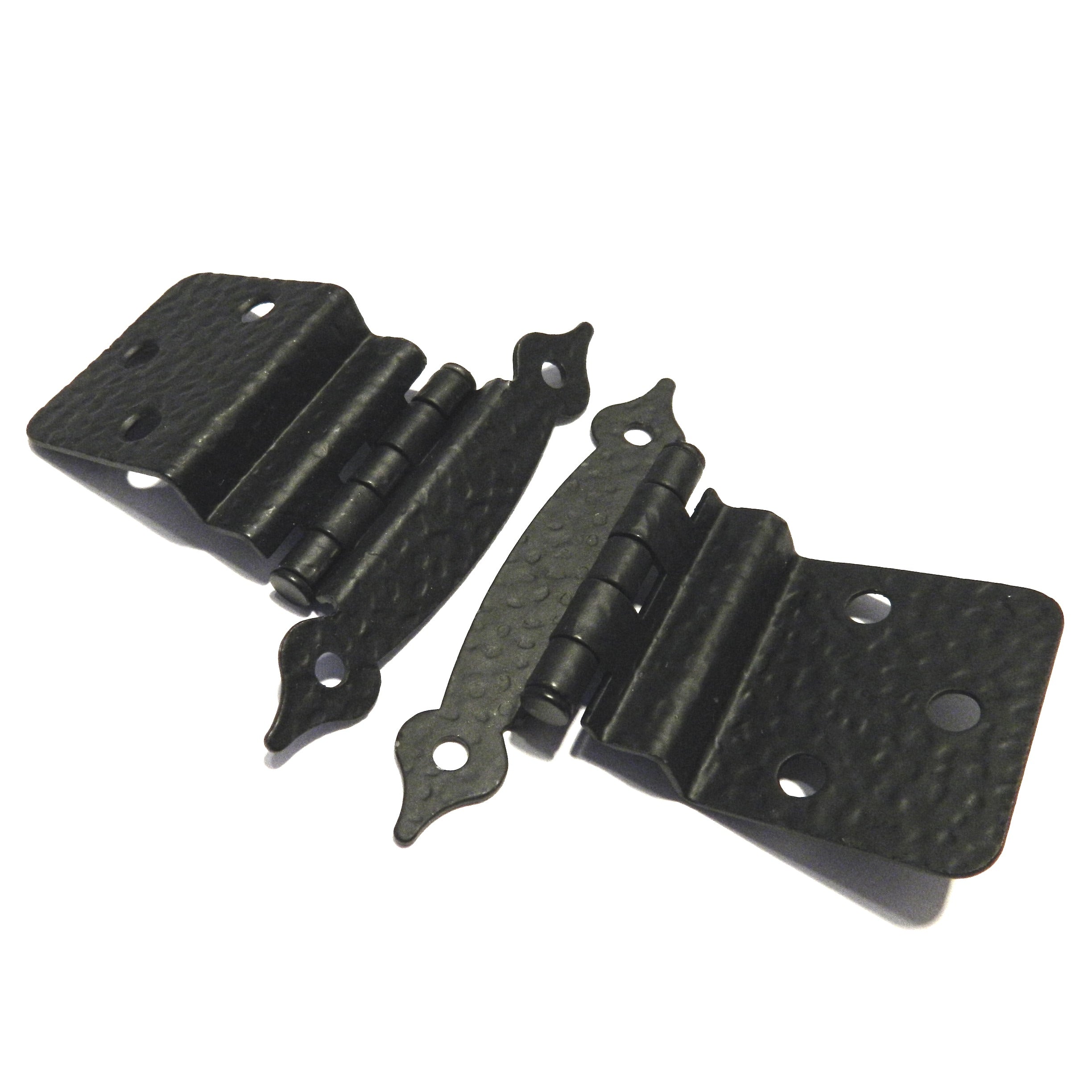 Par de bisagras empotradas de 3/8" de color negro colonial de montaje frontal de Hickory Hardware P105-CB